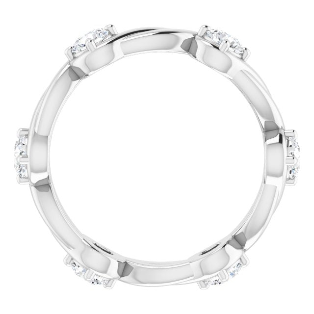 1.02 ct. Round Diamond Eternity Band Rope Design Ring-VIRABYANI